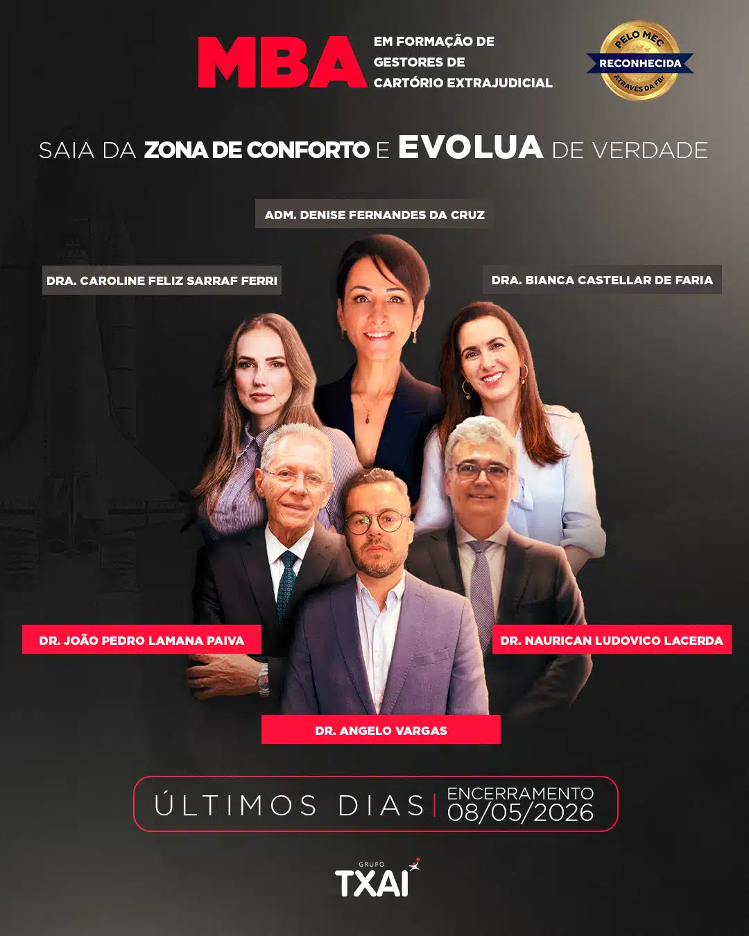 MBA em Formação de Gestores de Cartório Extrajudicial abre última turma de 2026, inscrições até 08 de maio